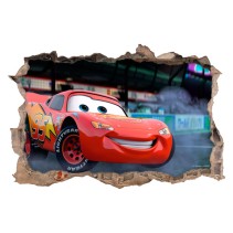 Pegatina disney cars 2 agujero pared 3d